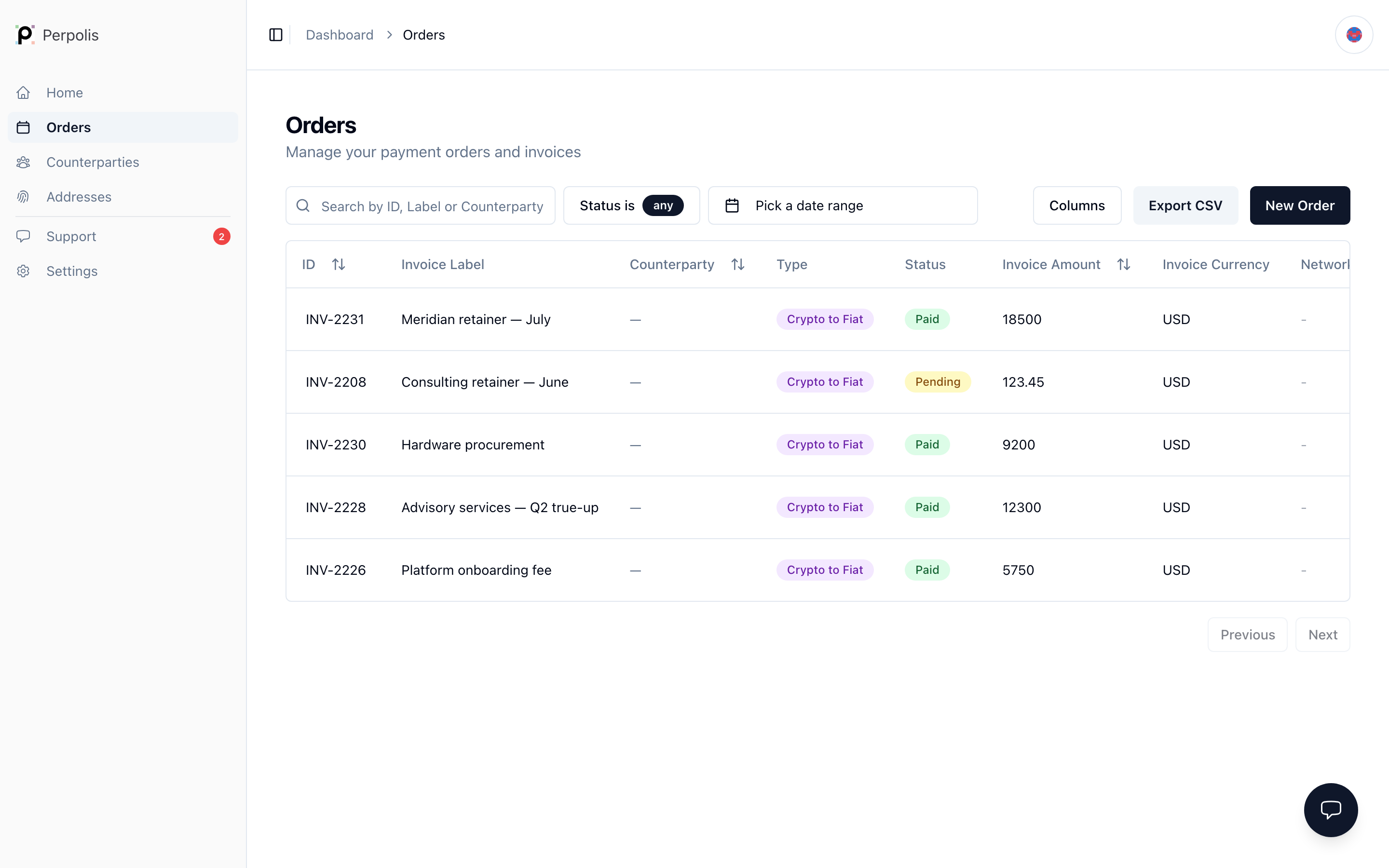 Orders — /dashboard/orders